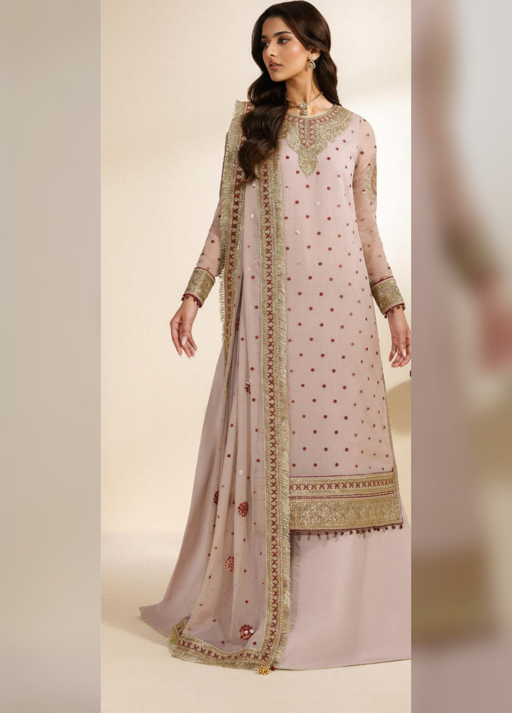 Meraki by Zarif Unstitched Embroidered Chiffon 3 Piece Suit ZR26UCM SAMA 06 - Festive Collection