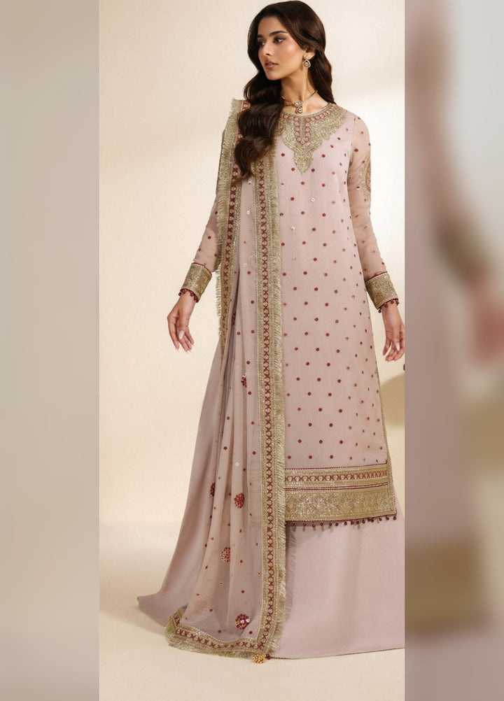 Meraki by Zarif Unstitched Embroidered Chiffon 3 Piece Suit ZR26UCM SAMA 06 - Festive Collection