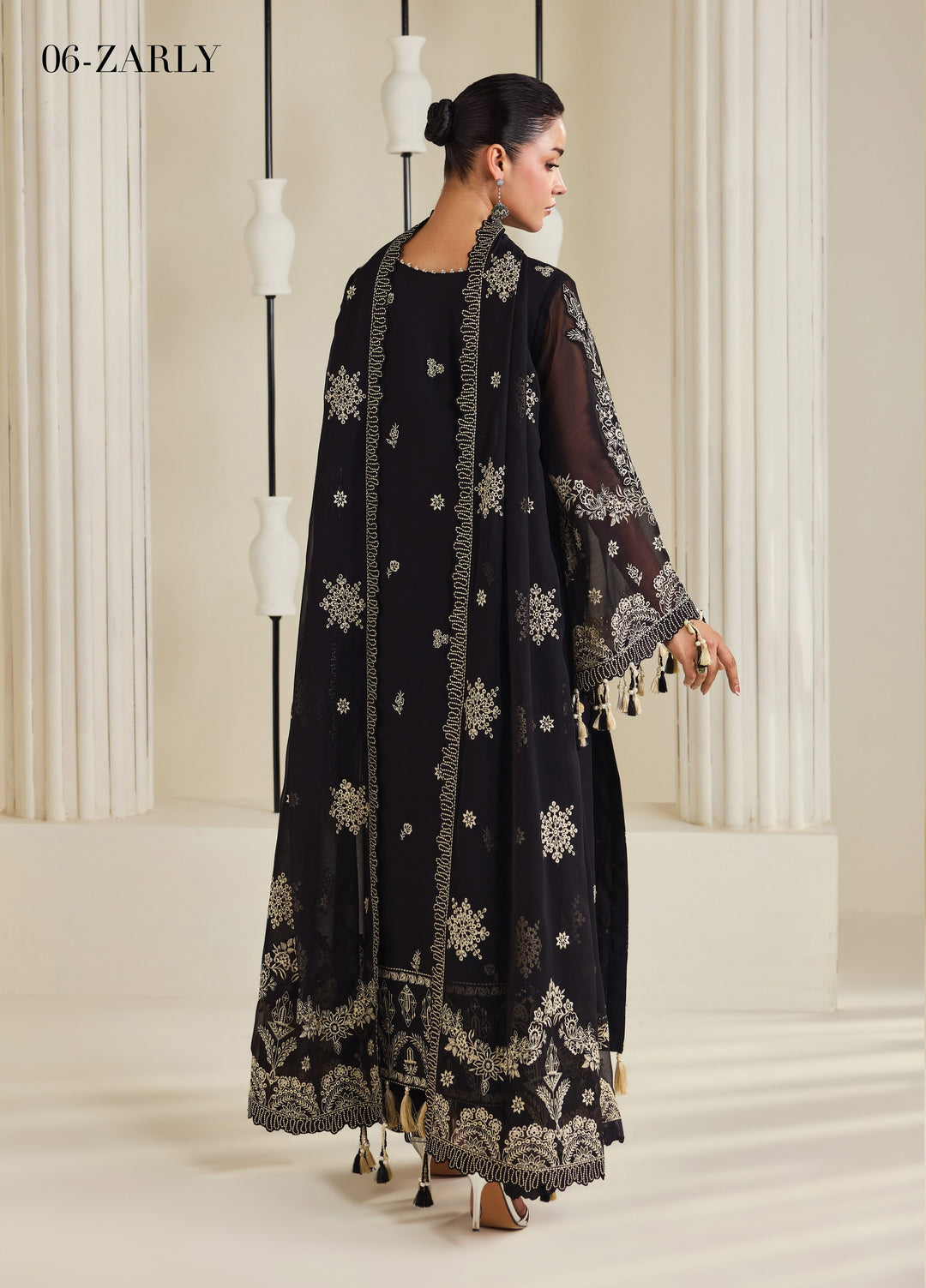 Dhaagay by Alizeh Fashion Unstitched Embroidered Chiffon 3 Piece Suit AF26UCD AF-DHG-5050 Zarly - Festive Collection