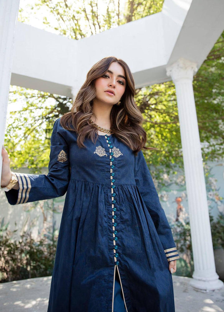 Garnet Clothing Pret Luxury Pret Screen Printed Lawn Frock TAABIR