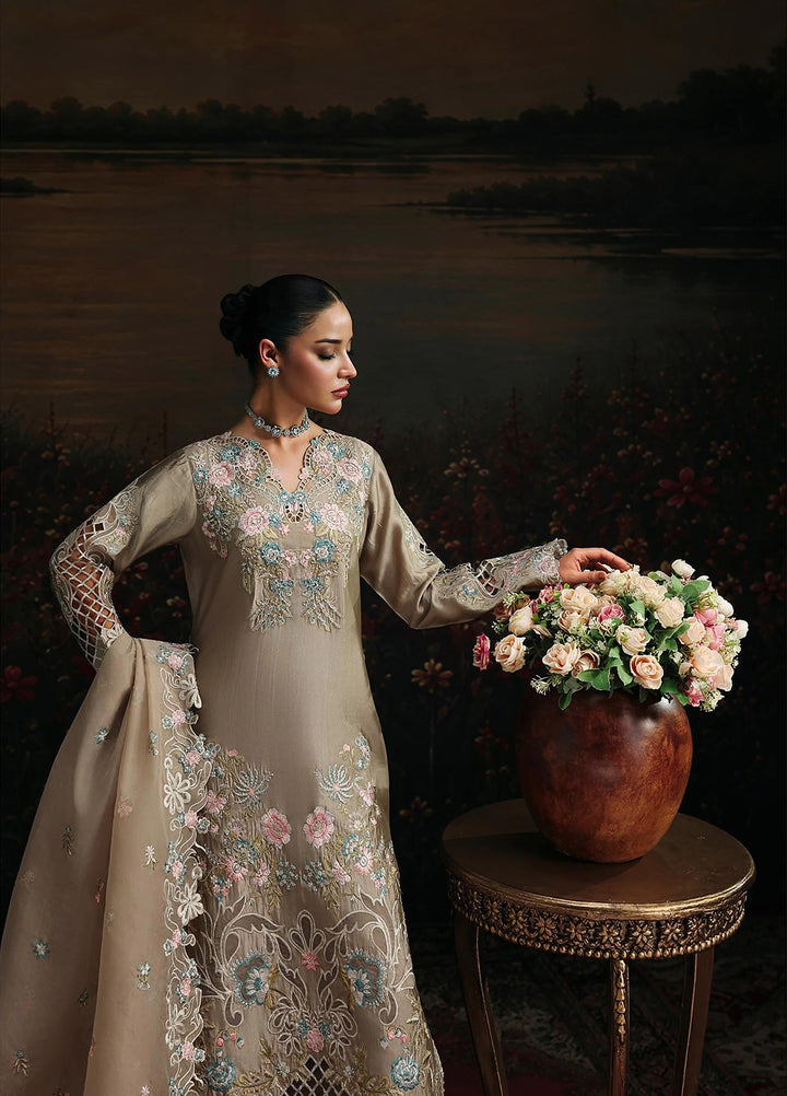 Sage by Rajbari Unstitched Embroidered Sheesha Silk 4 Piece Suit RB26SW Isla 06 - Wedding Collection