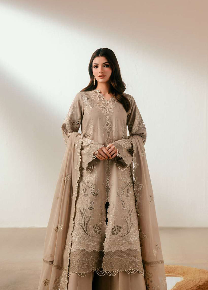 Luxe Silk by Florent Unstitched Embroidered Raw Silk 3 Piece Suit FL26ULS Opaline - Festive Collection