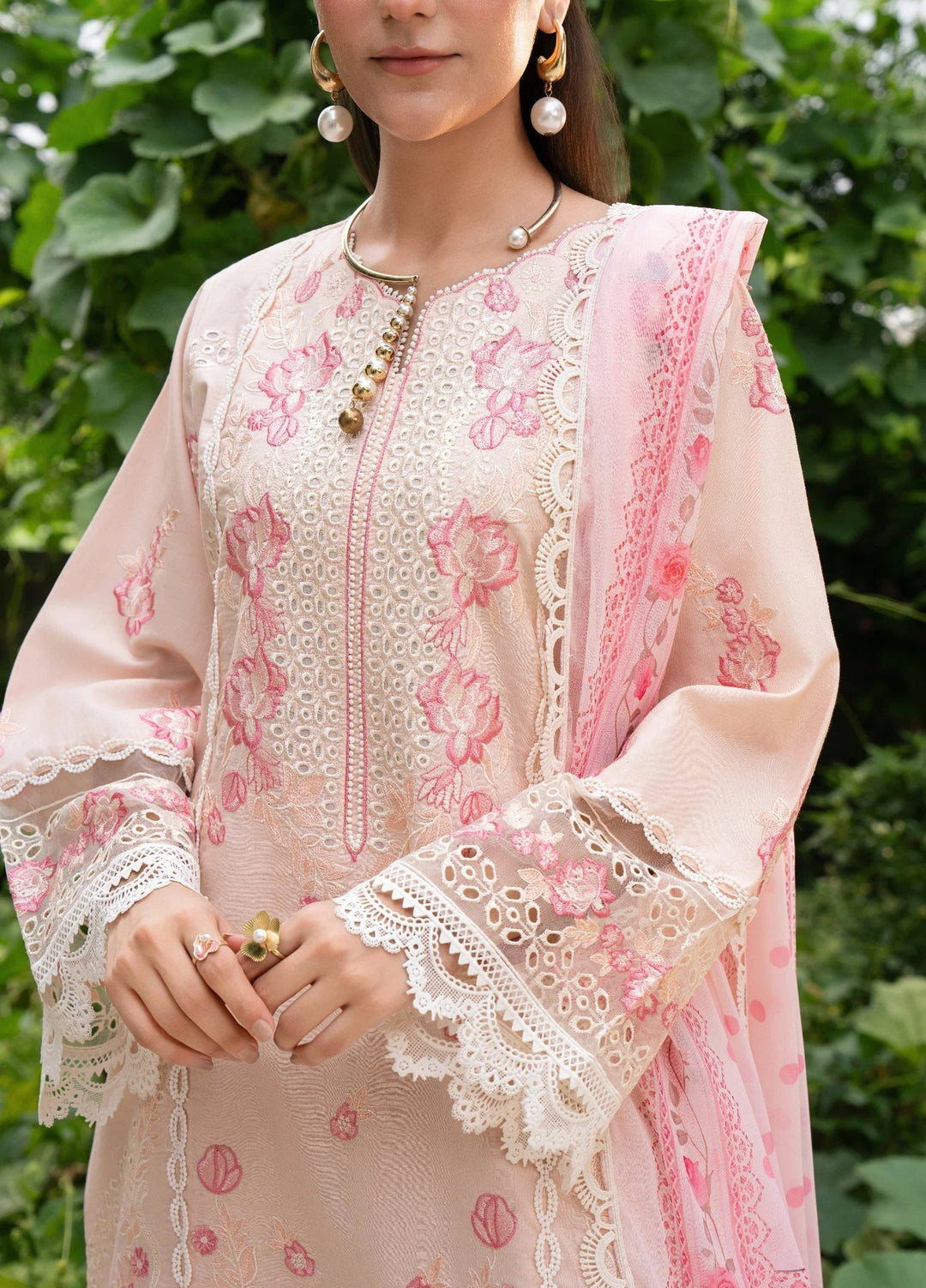 Chandan Nagri RTW Embroidered Lawn 3 Piece Suit Misey-Pearl - Casual Collection