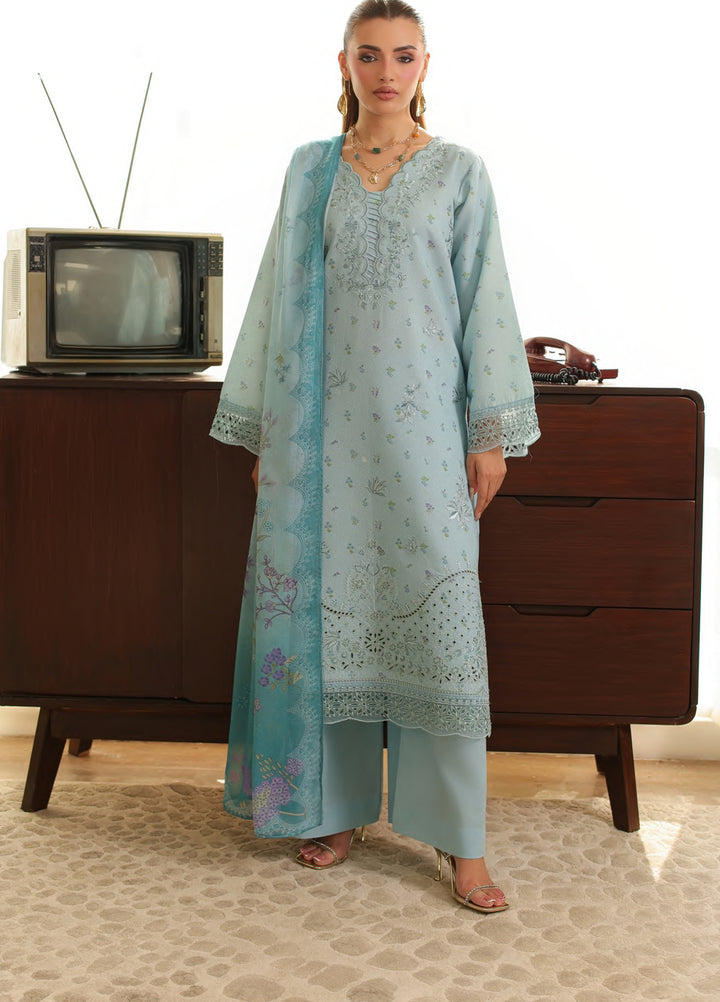 Sahl by Rashid Textiles Unstitched Embroidered Lawn Karandi 3 Piece Suit RT26USLK D-3913 - Casual Collection