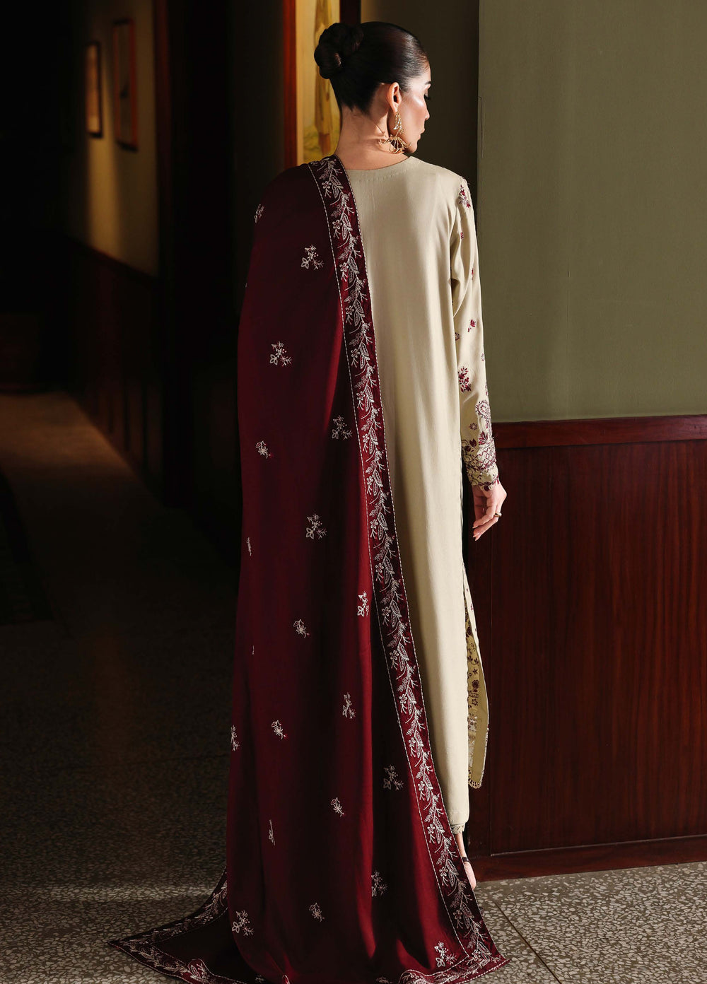 Nureh Exclusive Unstitched Embroidered Marina 3 Piece Suit NU26UEM NE-277 - Festive Collection