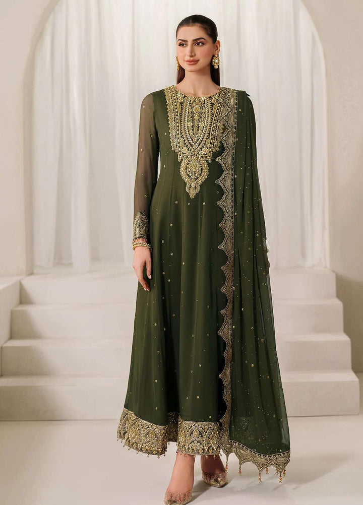 Alizeh Fashion Unstitched Embroidered Chiffon 3 Piece Suit AF26UCF AF-HM-4051-Rekha - Festive Collection