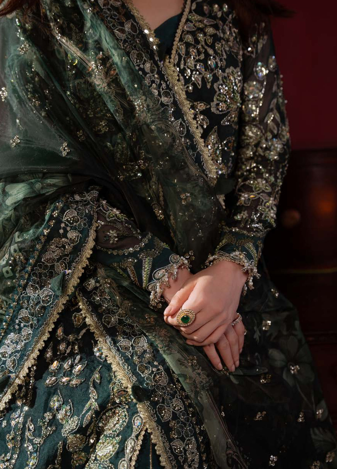 Ember by Aylin Unstitched Embroidered Organza 3 Piece Suit AY26UEW Elysee - Wedding Collection