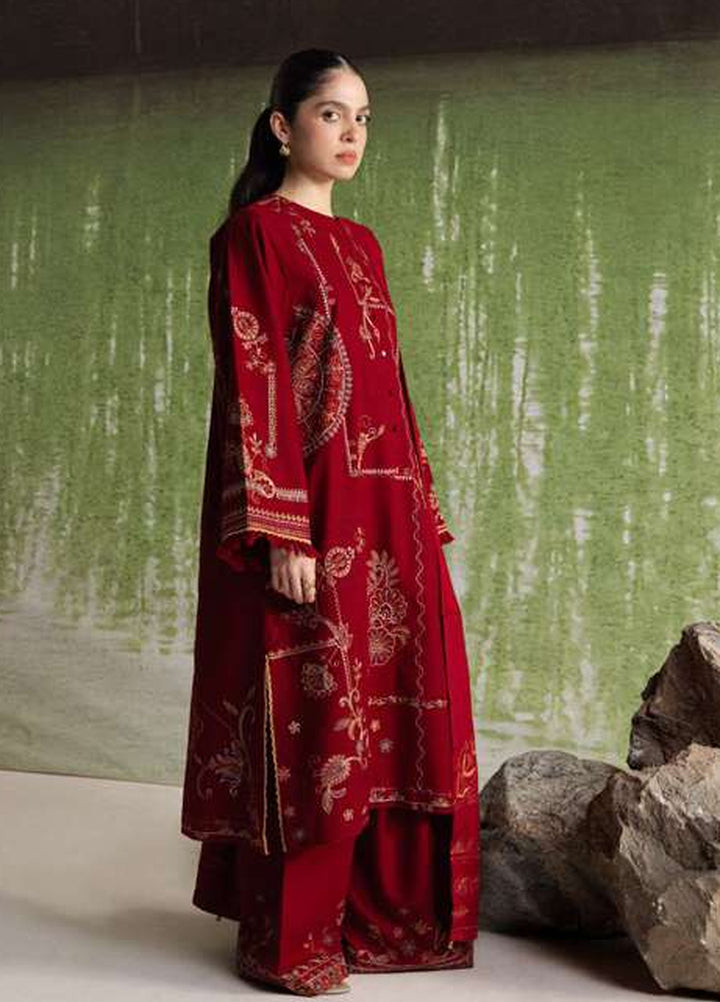 Coco by Zara Shahjahan Unstitched Khaddar 3 Piece Suit CZS26UKW DIBA 10A - Winter Collection