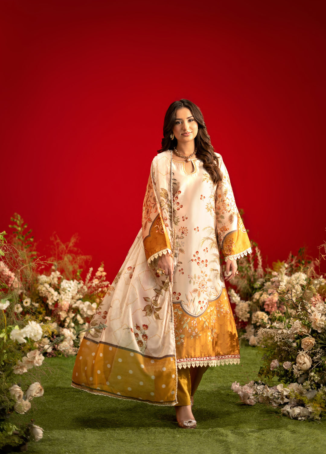 Marine by Rashid Textiles Unstitched Printed Luxury Silk 3 Piece Suit RT26USM D-3907 - Winter Collection