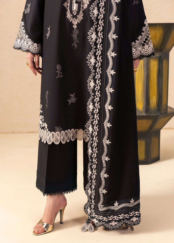 Q prints by Qalamkar Unstitched Embroidered Slub Linen 3 Piece Suit QLK26ULQ Laiza QPW-02A - Winter Collection