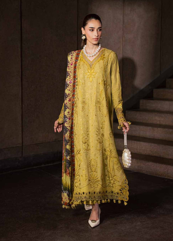 Maya by Nureh Unstitched Embroidered Jacquard Linen 3 Piece Suit NU26UMLJ NW-129 - Festive Collection