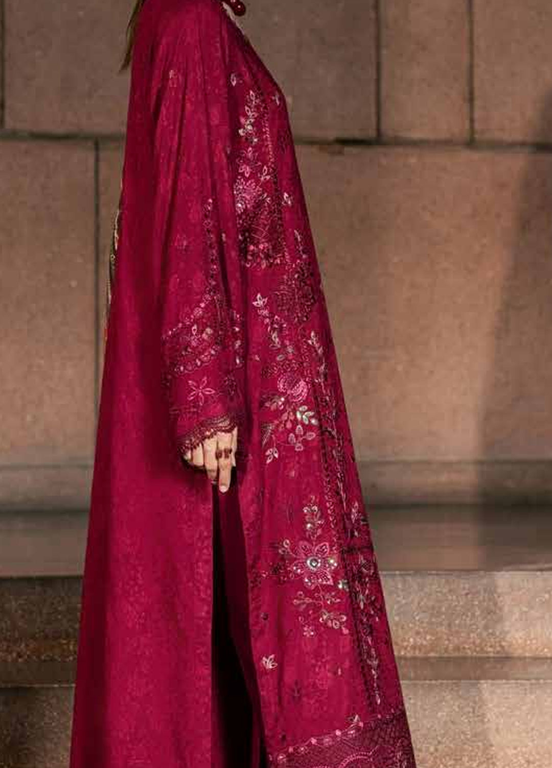 Maya by Nureh Unstitched Embroidered Jacquard Linen 3 Piece Suit NU26UMLJ NW-130 - Festive Collection