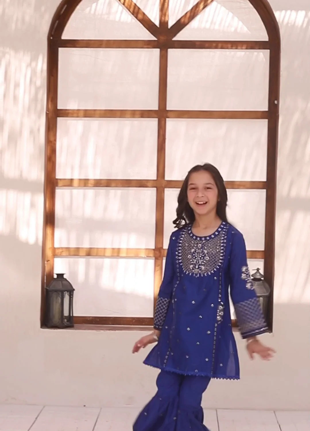 Khanak Girls RTW Embroidered Cotton 2 Piece Suit KST-141 - Casual Collection