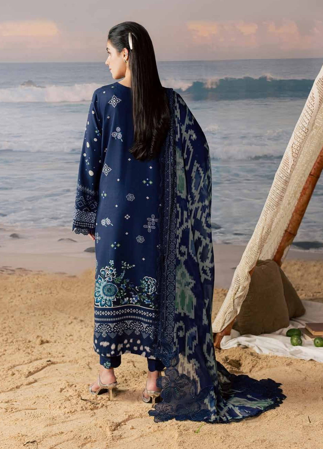 Daily Delights by Nureh Unstitched Embroidered Viscose Slub 3 Piece Suit NU26UDD DD-42 - Casual Collection
