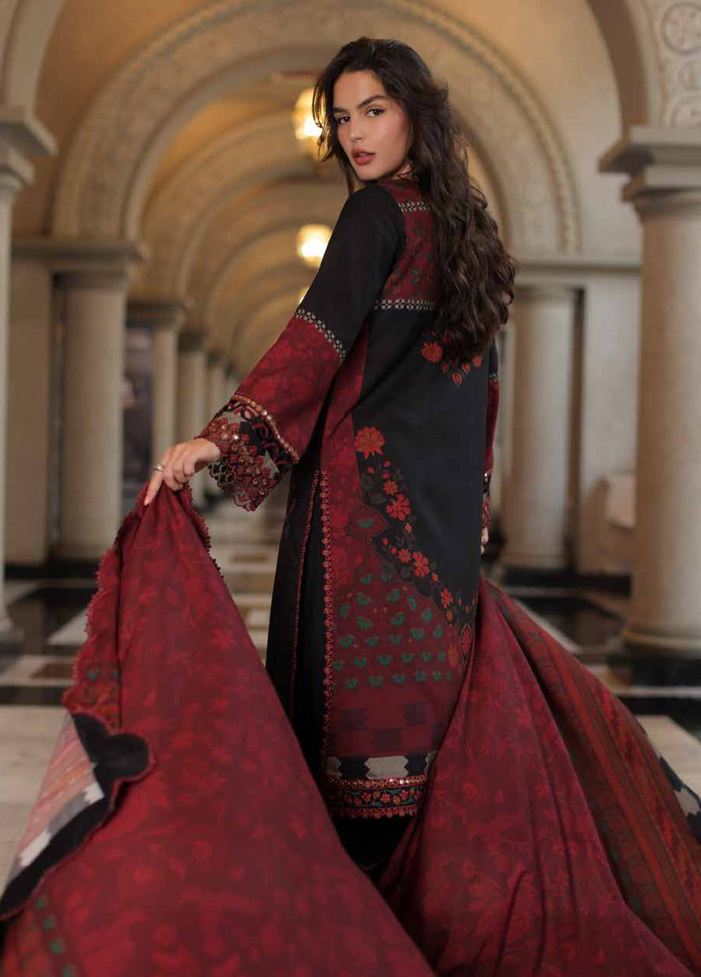 Aniiq by Charizma Unstitched Embroidered Linen 3 Piece Suit CHR26UAL ANW7-18 - Casual Collection