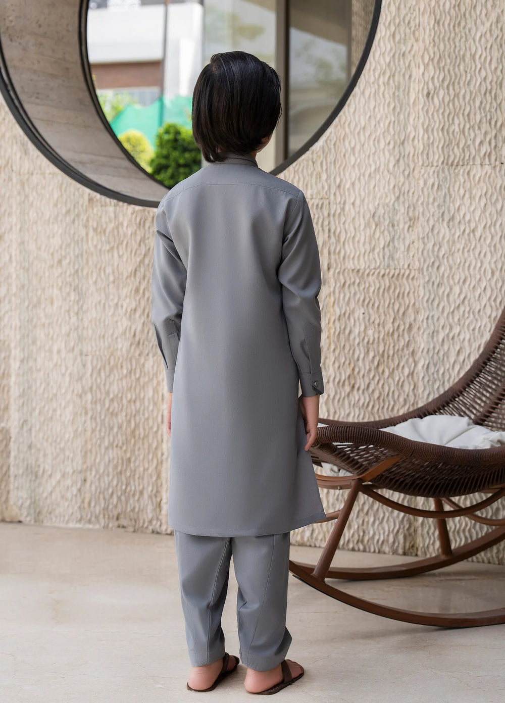Buraq Boys RTW Solids Wash N Wear Kurta Shalwar Suit faraz Casual Collection