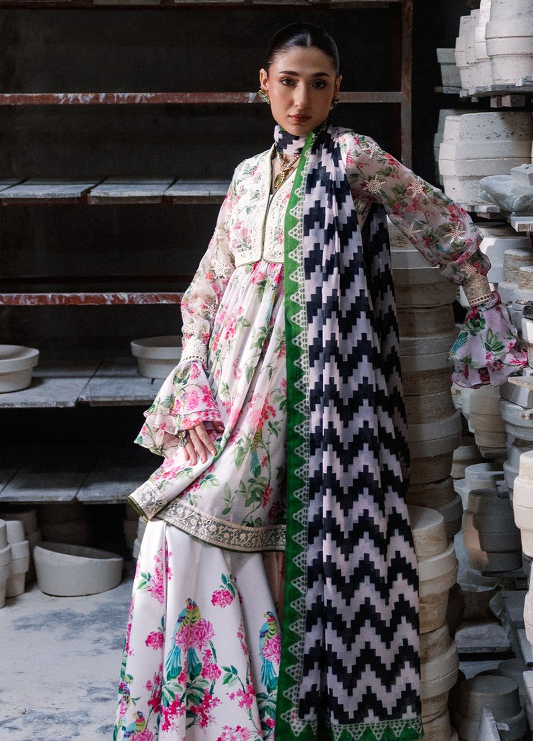 Lady Aik by AIK Atelier Unstitched Embroidered Chiffon 3 Piece Suit AIK26ULA 10 - Festive Collection