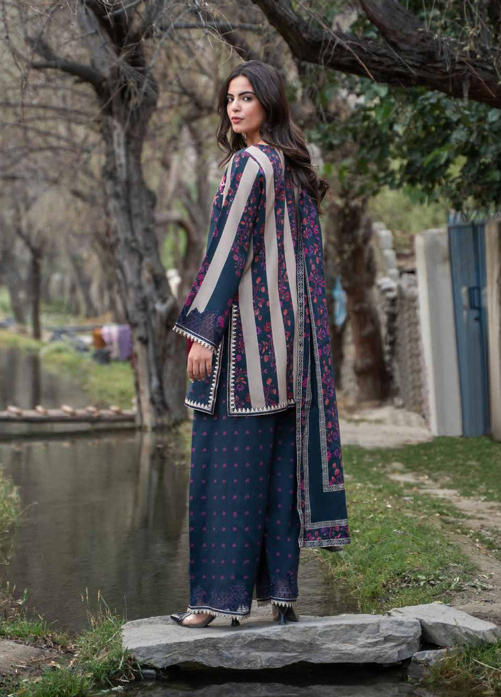 Aniiq by Charizma Unstitched Embroidered Linen 3 Piece Suit CHR26UAL ANW7-11 - Casual Collection