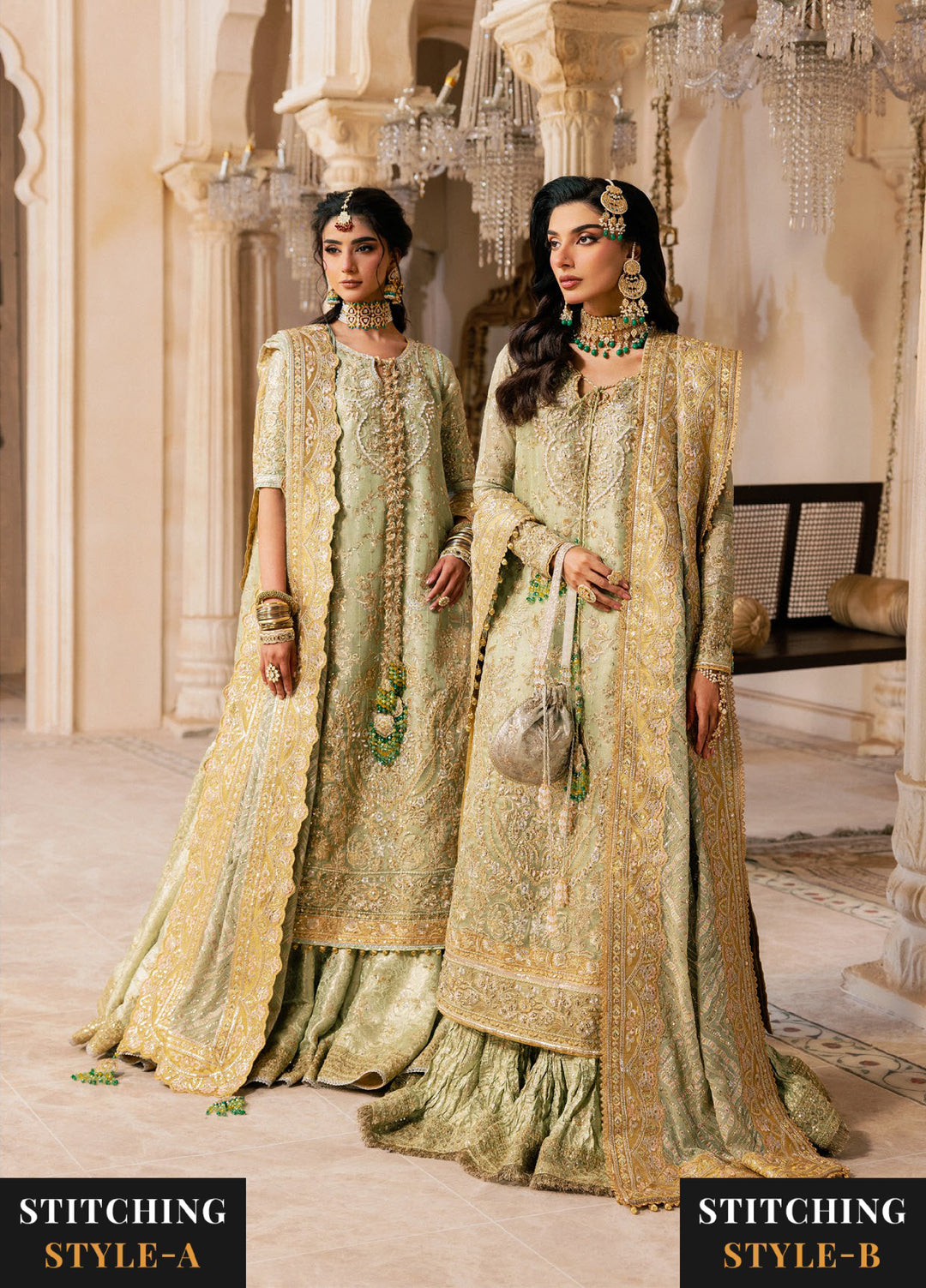 AIK Atelier Unstitched Embroidered Zari Net 3 Piece Suit AIK26UAW D-07 - Wedding Collection