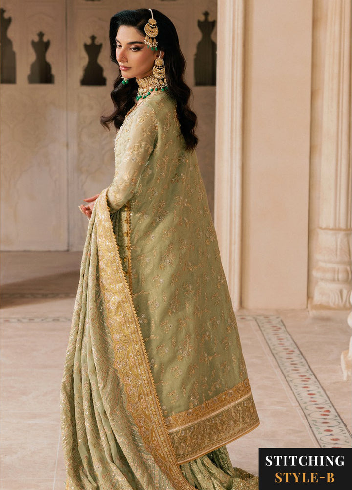 AIK Atelier Unstitched Embroidered Zari Net 3 Piece Suit AIK26UAW D-07 - Wedding Collection