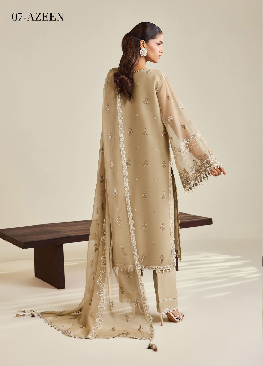 Dhaagay by Alizeh Fashion Unstitched Embroidered Chiffon 3 Piece Suit AF26UCD AF-DHG-5051 Azeen - Festive Collection