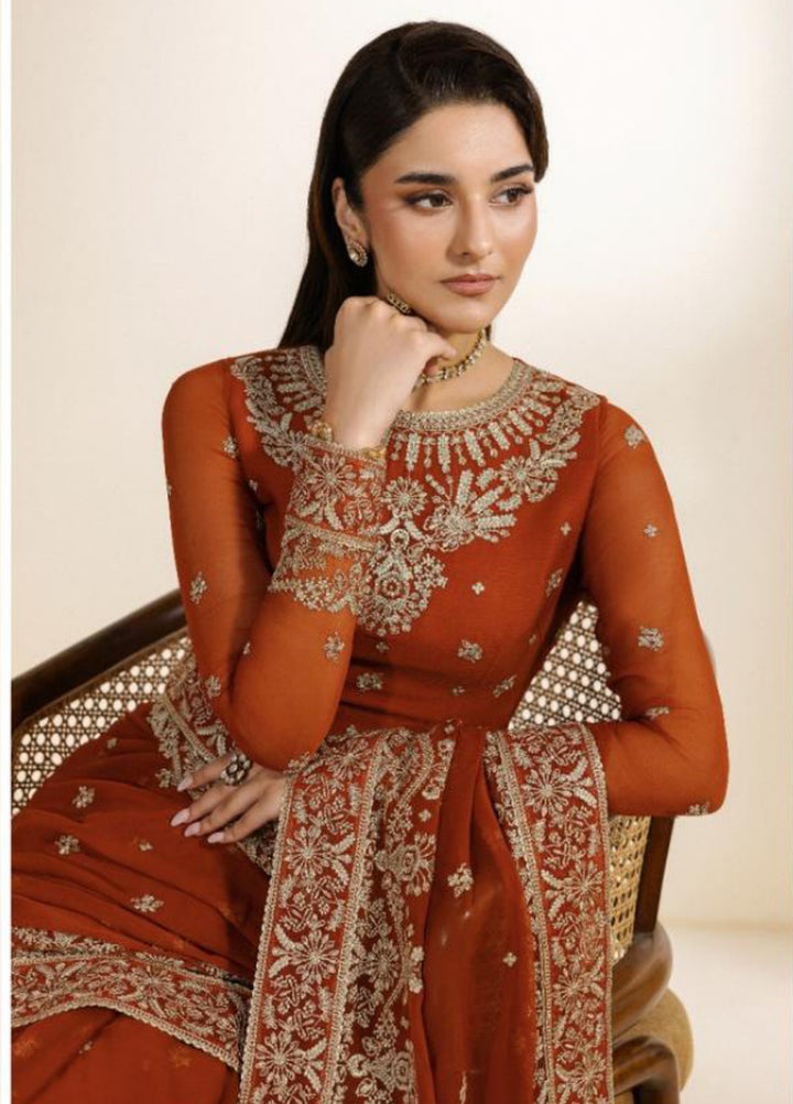 Meraki by Zarif Unstitched Embroidered Chiffon Saree Suit ZR26UCM SAWAN 07 - Festive Collection
