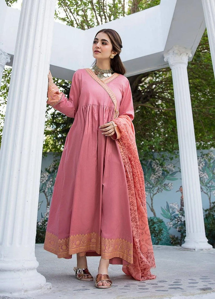 Garnet Clothing Screen Printed Lawn Stitched 3 Piece Suit RAQS