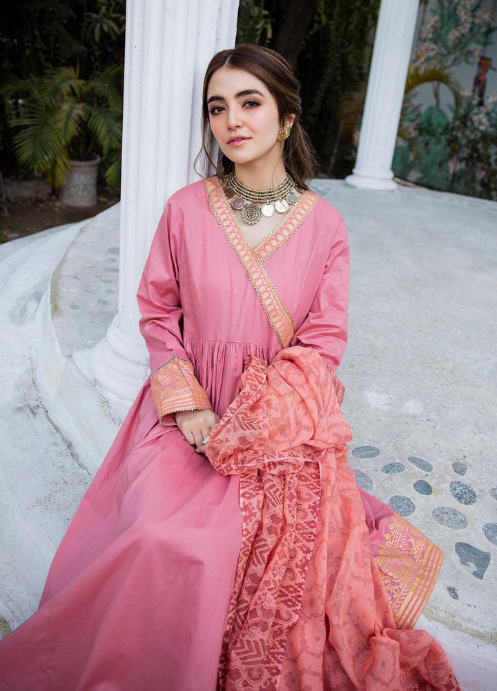 Garnet Clothing Screen Printed Lawn Stitched 3 Piece Suit RAQS