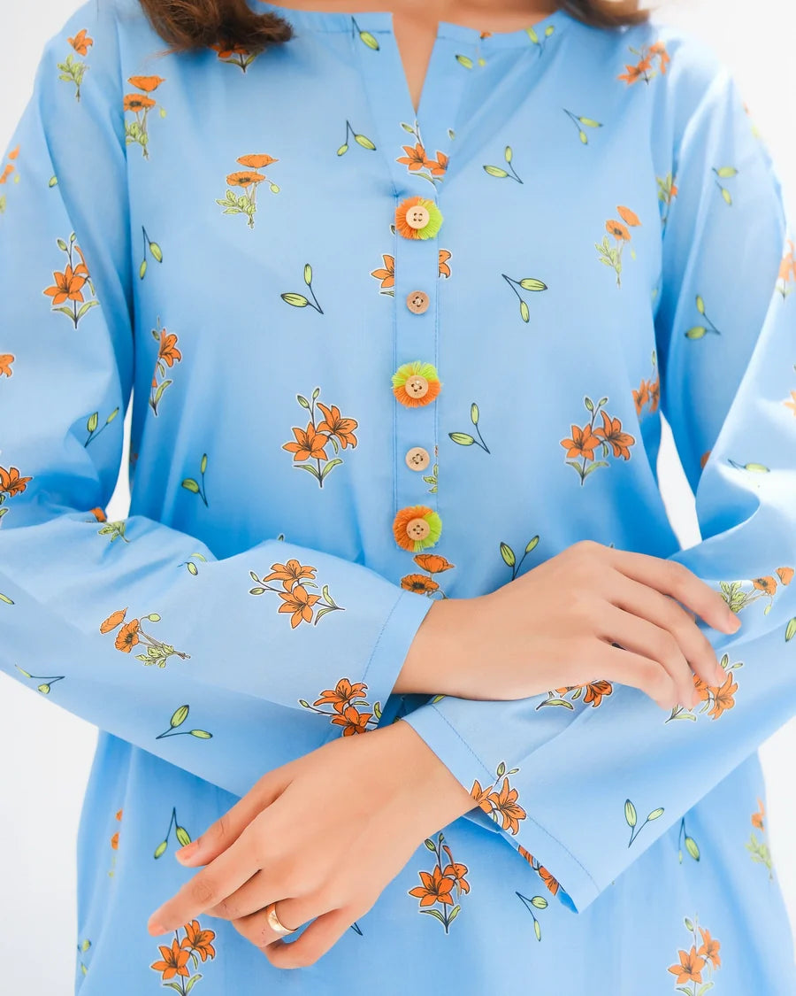 Dhaga Women Pret Printed 2 Piece Lawn Matching Separate FW24DSP007 - Summer Collection