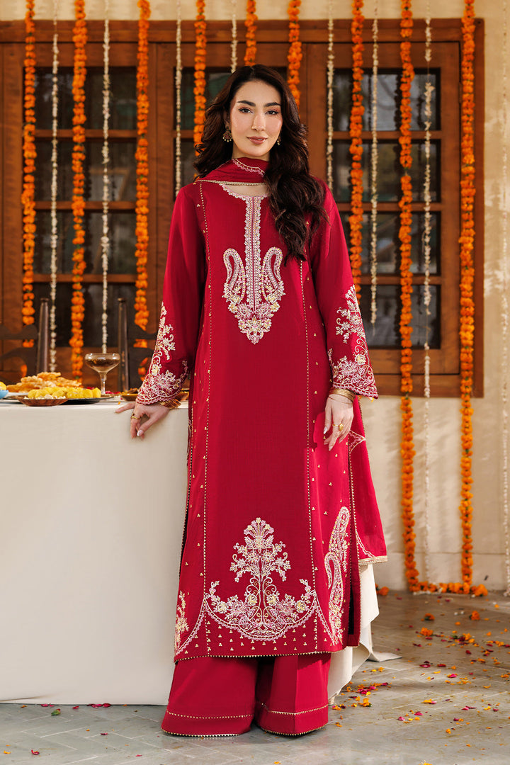 Noore Eid by Panache Women RTW Embroidered Raw Silk 3 Piece Suit Zariah - Eid Collection