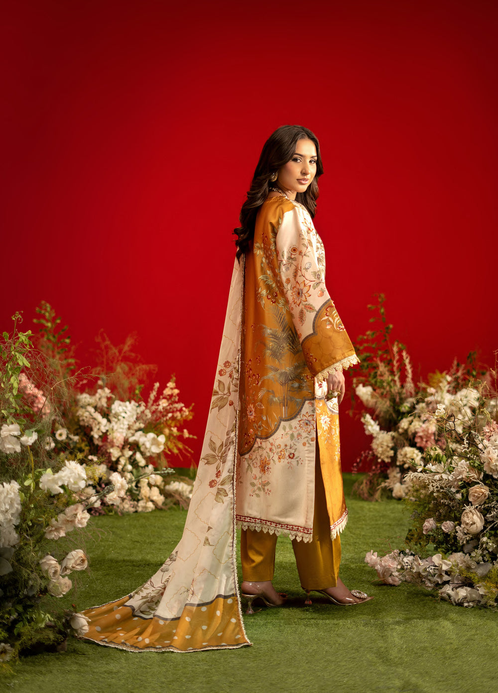 Marine by Rashid Textiles Unstitched Printed Luxury Silk 3 Piece Suit RT26USM D-3907 - Winter Collection