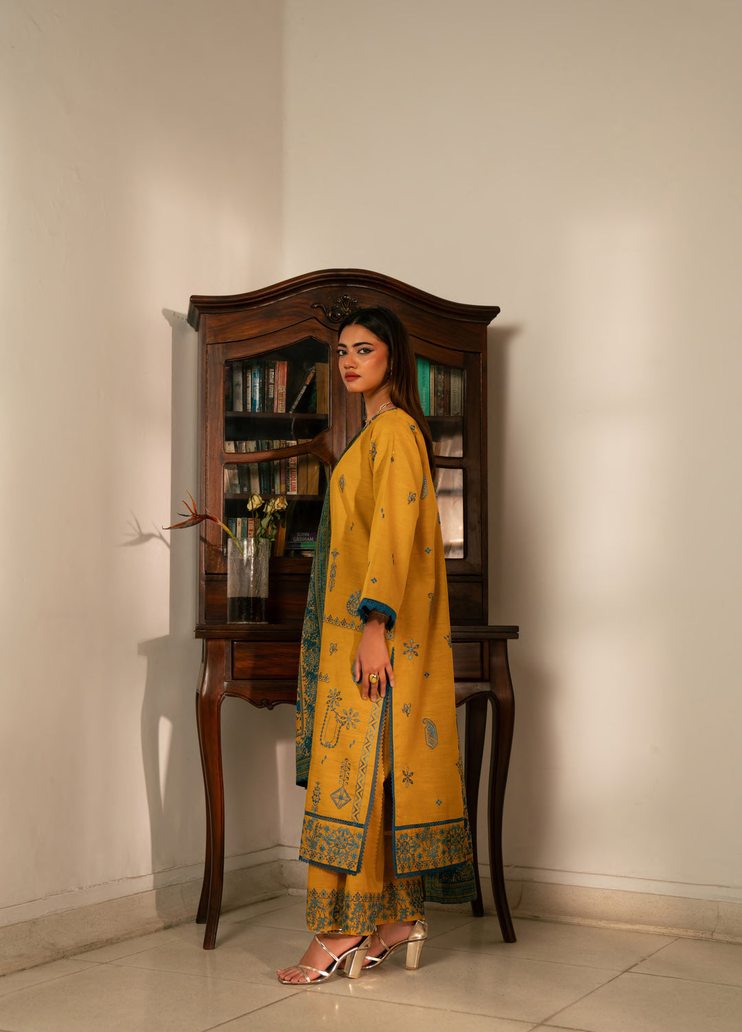 Manzil by Rashid Textiles Unstitched Embroidered Khaddar 3 Piece Suit RT26UKM D-1033 - Winter Collection