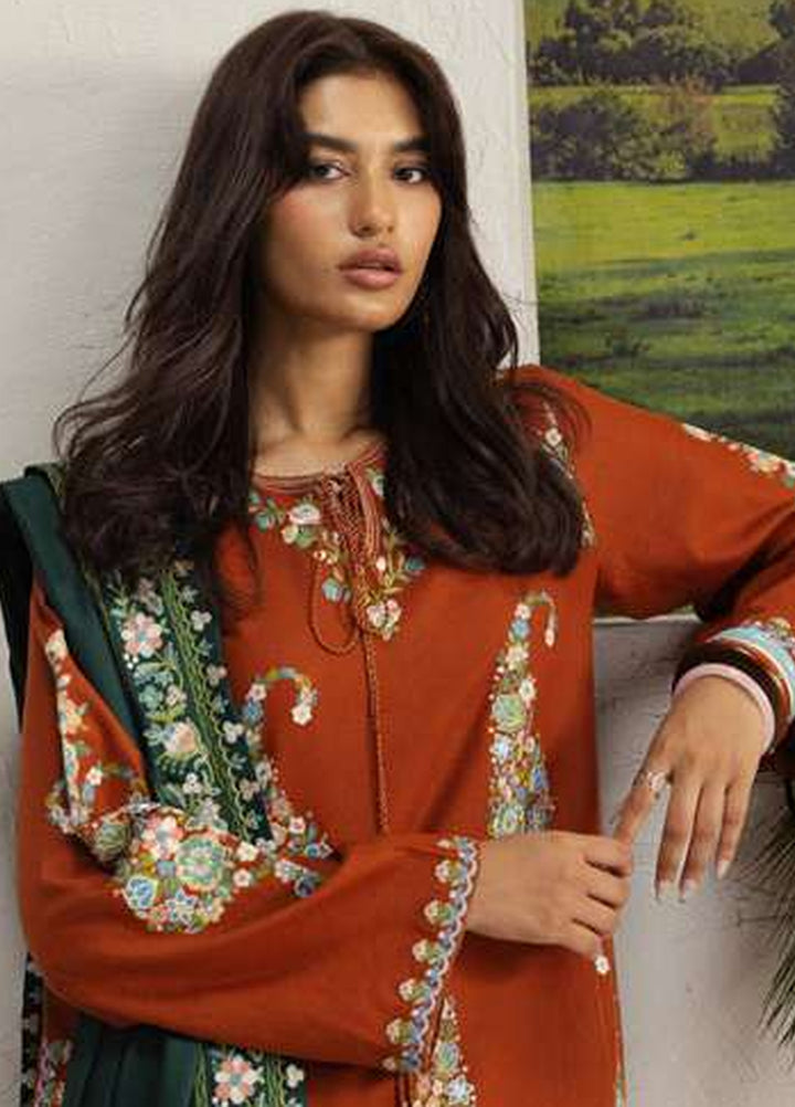 Coco by Zara Shahjahan Unstitched Khaddar 3 Piece Suit CZS26UKW SHIREEN 6B - Winter Collection
