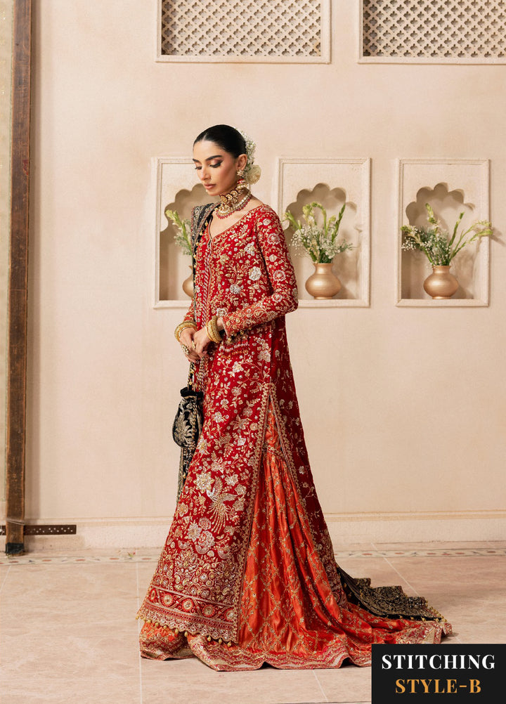 AIK Atelier Unstitched Embroidered Medium Silk 3 Piece Suit AIK26UAW D-08 - Wedding Collection