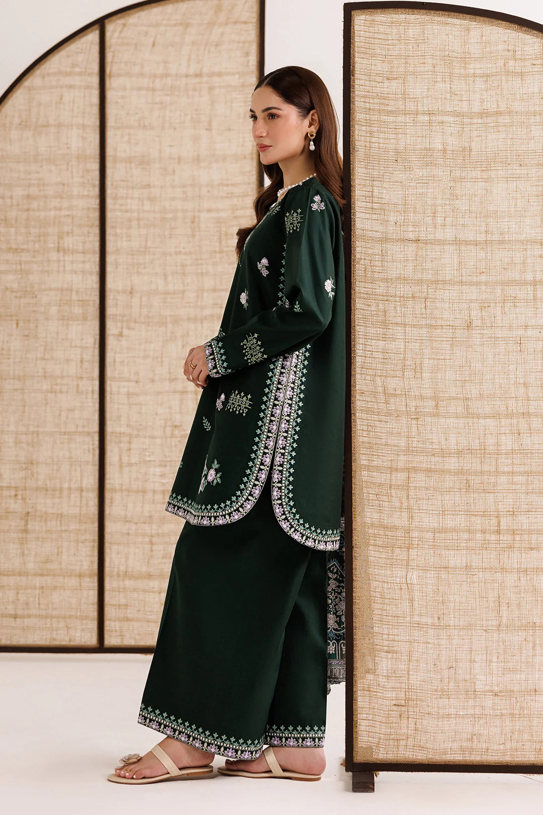 Mistfall by Panache Apparel RTW Embroidered Cotton 3 Piece Suit zivelle Eid Collection