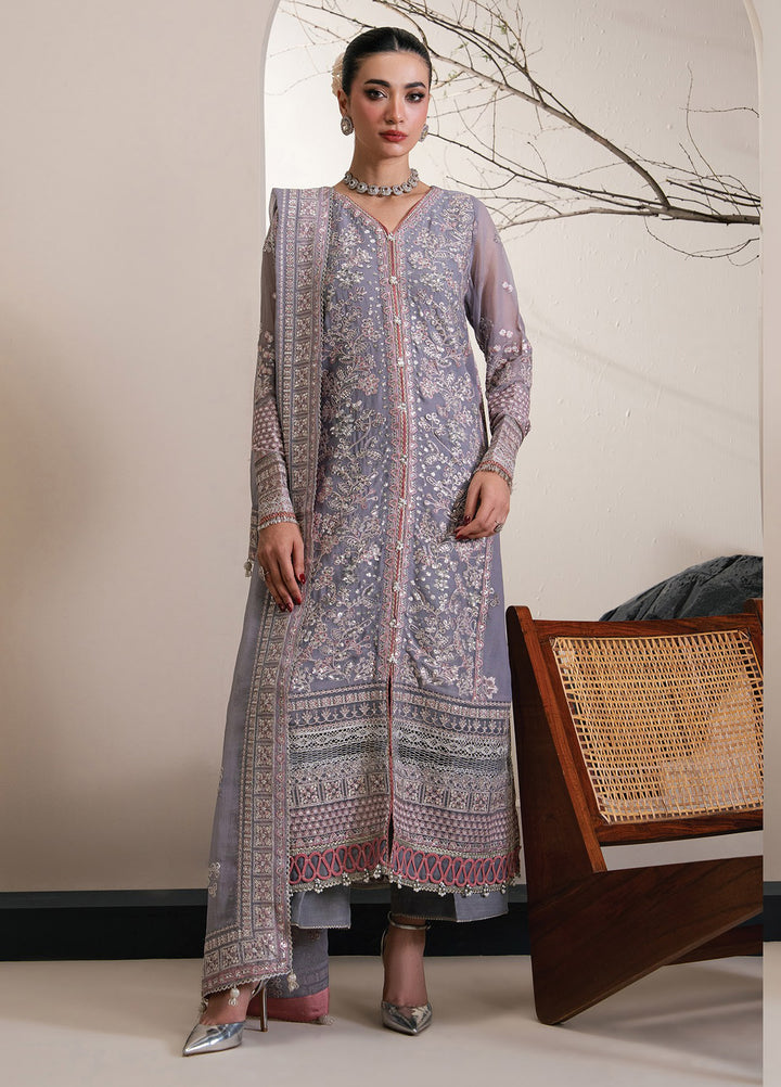 Kalani by Xenia Formals Unstitched Embroidered Chiffon 3 Piece Suit XE26UKW 08-Isara - Wedding Collection