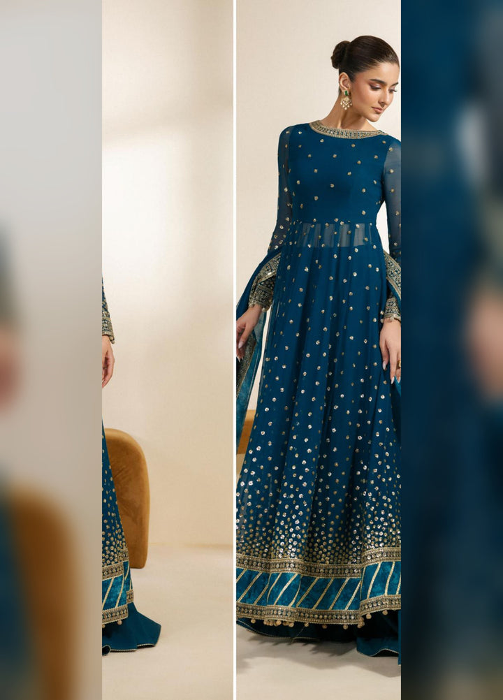 Meraki by Zarif Unstitched Embroidered Chiffon 3 Piece Suit ZR26UCM  ZENIA 08 - Festive Collection