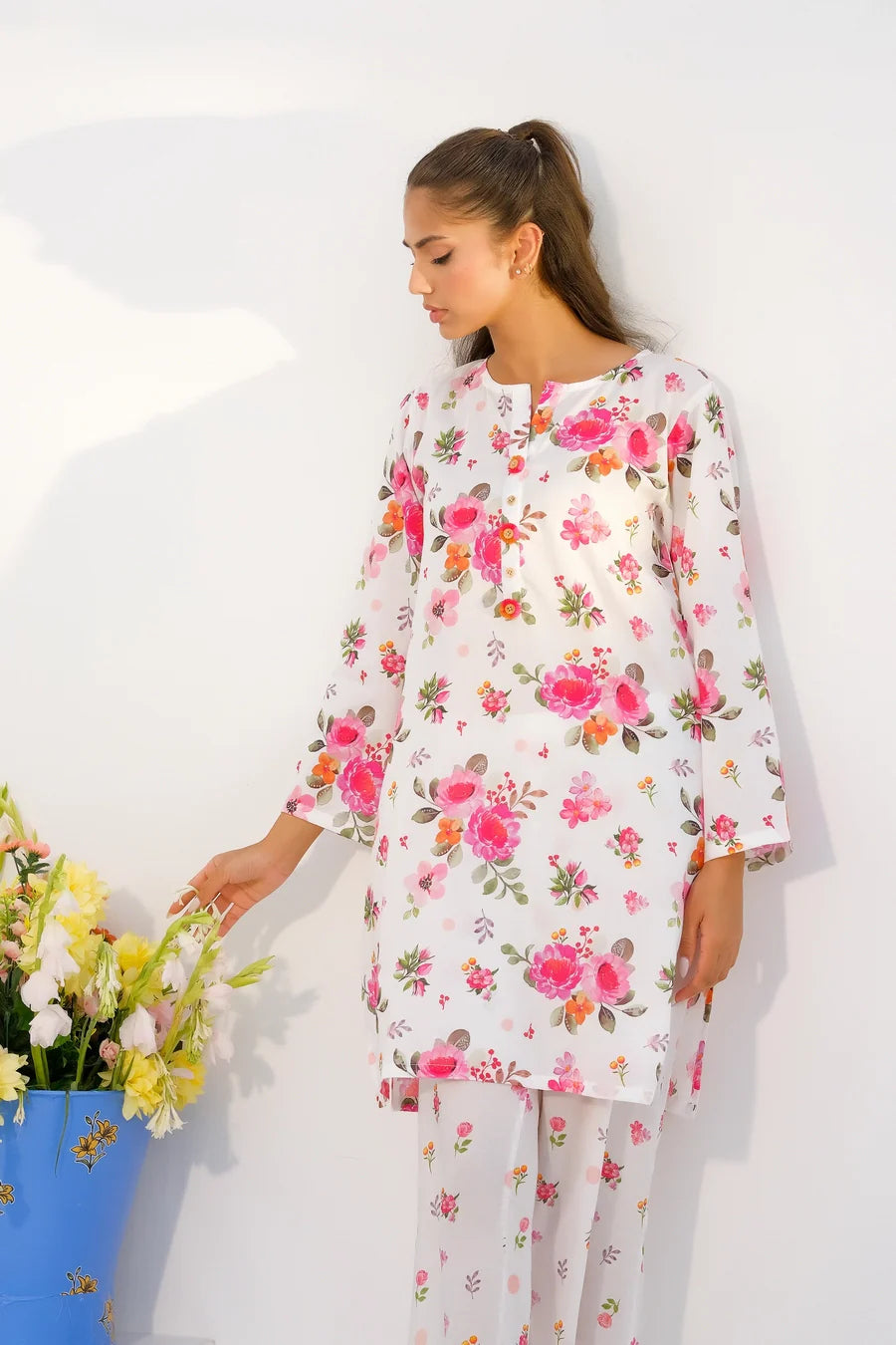 Dhaga Women Pret Printed 2 Piece Lawn Matching Separate FW24DSP008 - Summer Collection