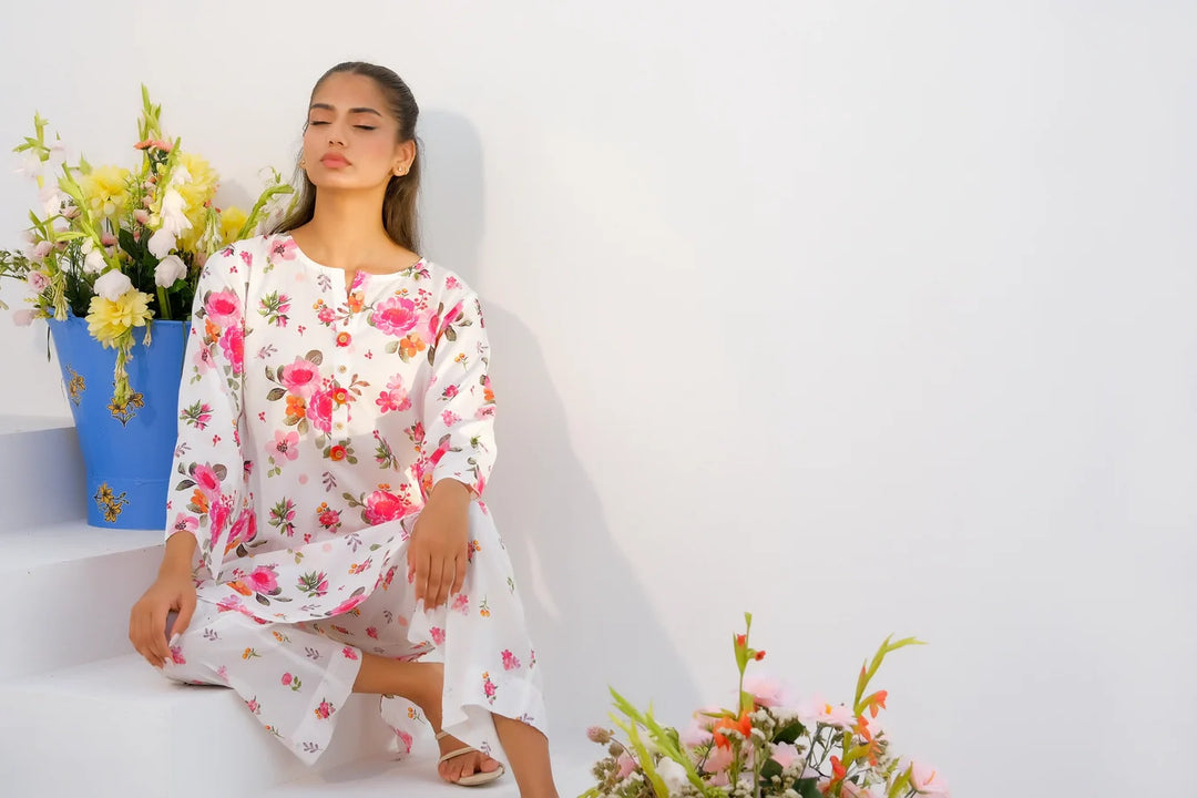 Dhaga Women Pret Printed 2 Piece Lawn Matching Separate FW24DSP008 - Summer Collection