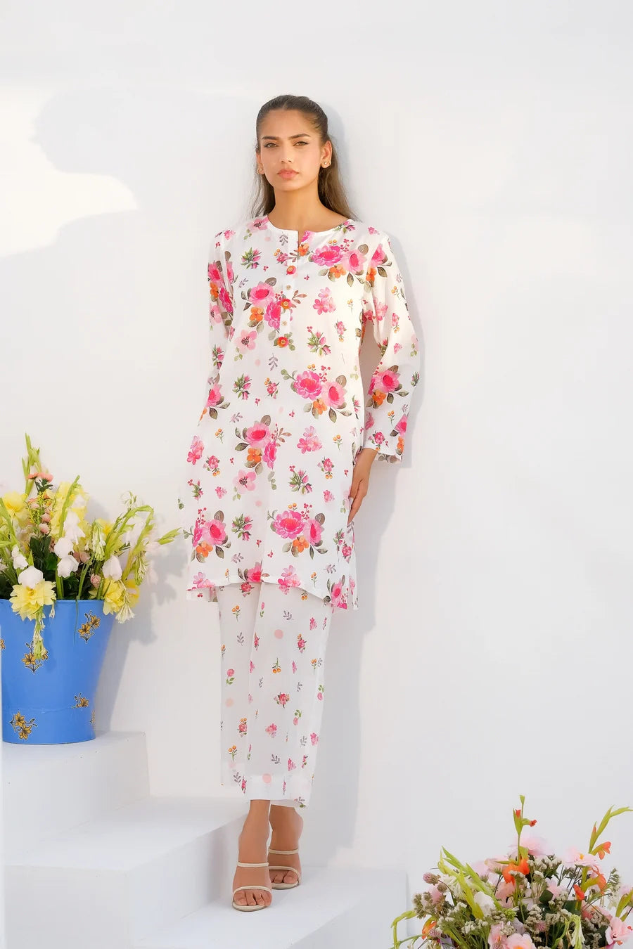 Dhaga Women Pret Printed 2 Piece Lawn Matching Separate FW24DSP008 - Summer Collection