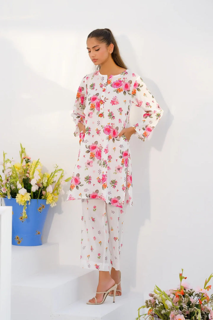 Dhaga Women Pret Printed 2 Piece Lawn Matching Separate FW24DSP008 - Summer Collection