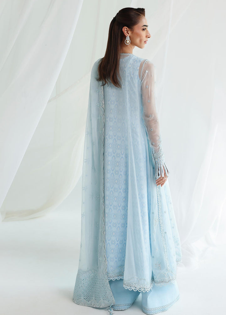 Qalamkar Unstitched Embroidered Chiffon 3 Piece Suit QLK26UCF Sona QCC-08 - Festive Collection