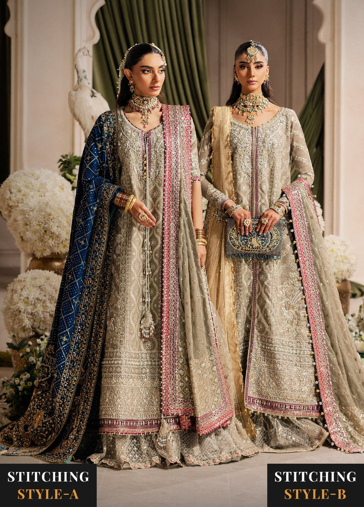 AIK Atelier Unstitched Embroidered Khaadi Net 3 Piece Suit AIK26UAW D-09 - Wedding Collection