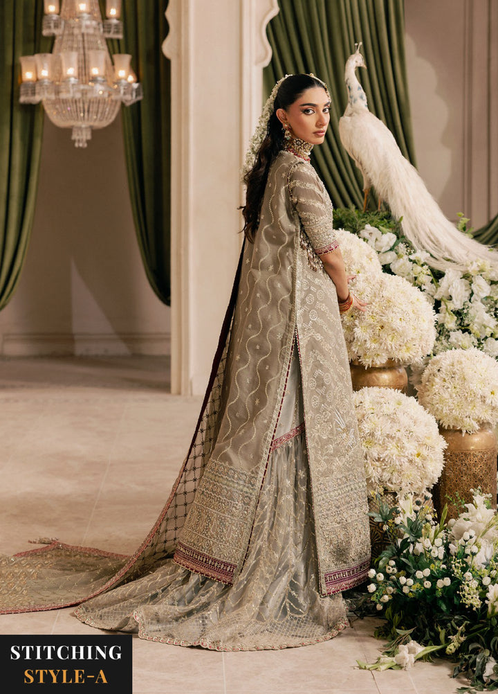 AIK Atelier Unstitched Embroidered Khaadi Net 3 Piece Suit AIK26UAW D-09 - Wedding Collection