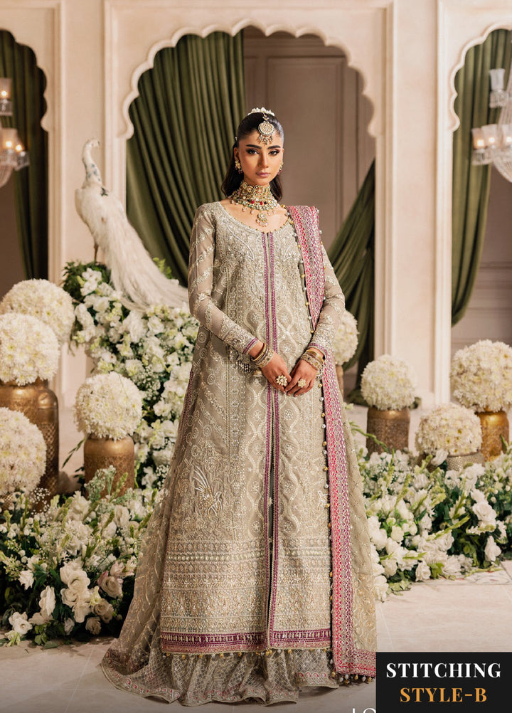 AIK Atelier Unstitched Embroidered Khaadi Net 3 Piece Suit AIK26UAW D-09 - Wedding Collection