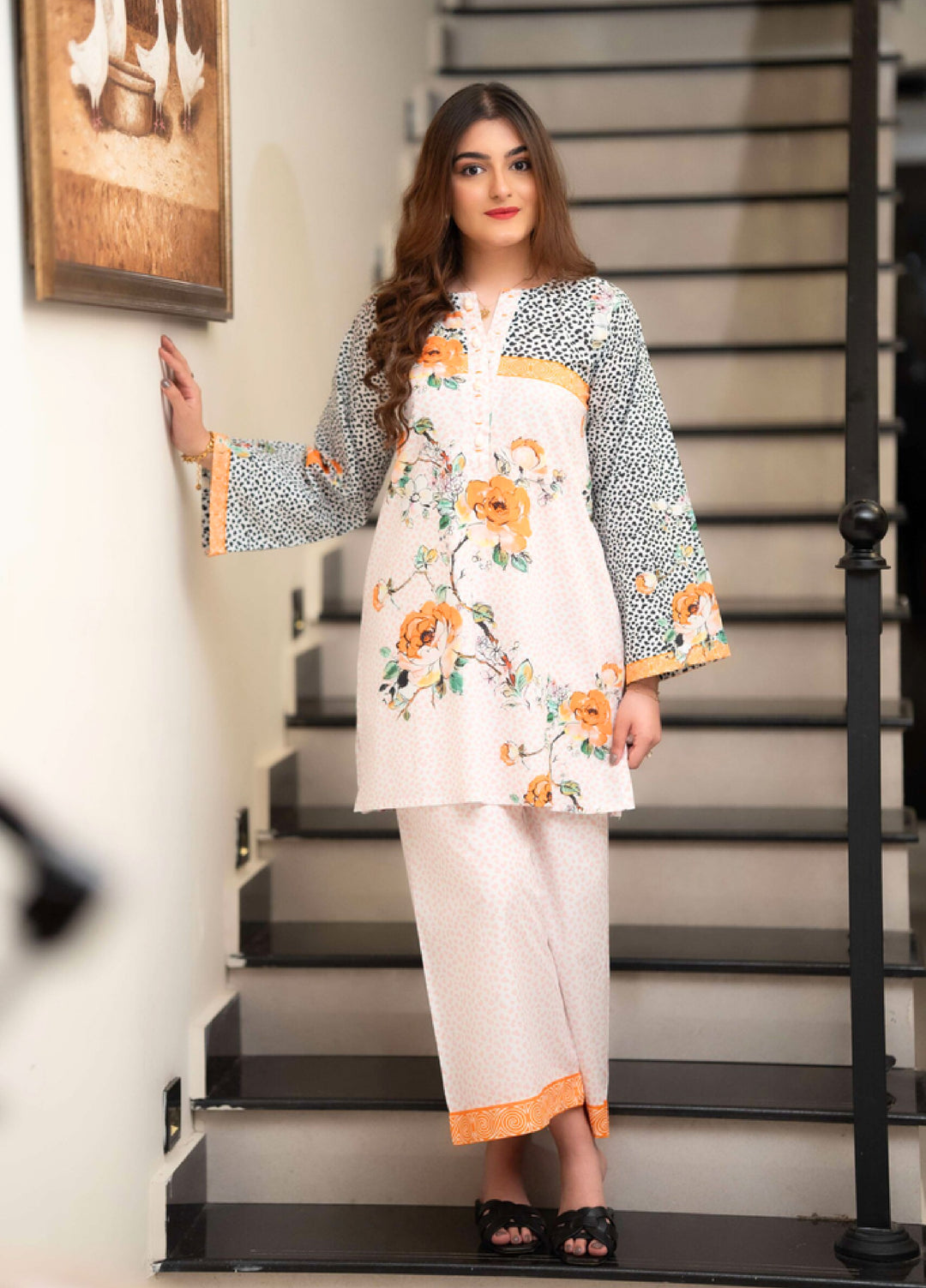 Raniahs by Laaleh RTW Printed Cotton Lawn 2 Piece Suit LAH26PR Portofino Ember Rose - Casual Collection