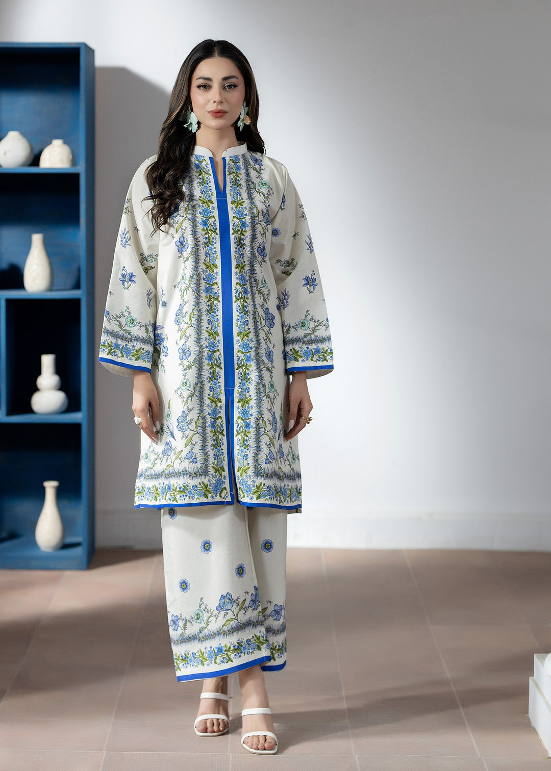 Pretfection by Meerak Printed Silk 2 Piece Suit Co-Ord Sets-01 - Casual Collection