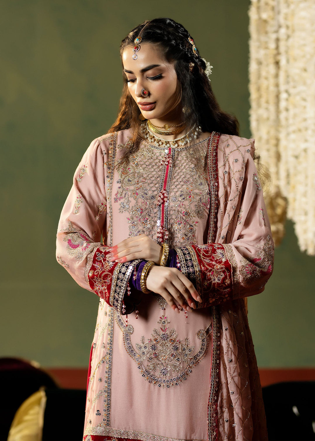 Lumiere Luxury by Meerak Pret Embroidered Chiffon 3 Piece Suit LMR-03 - Festive Collection