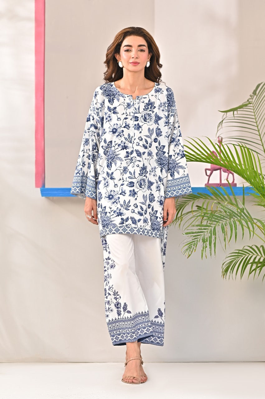 Dhaga Women Pret Printed 2 Piece Soft Crepe Mizal SS25DSP503 - Summer Collection