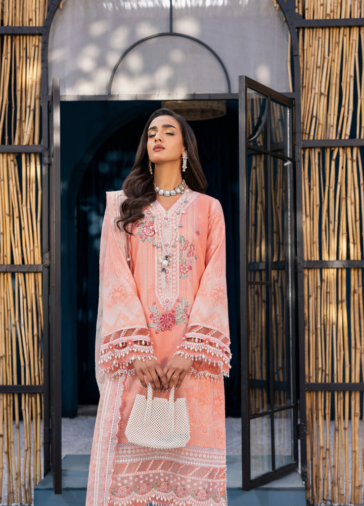 La Elise Women Unstitched Embroidered Lawn 3 Piece Suit 0000402 Aviva - Casual Collection